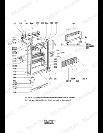 Взрыв-схема холодильника Dometic RM4271 - Схема узла Housing 001